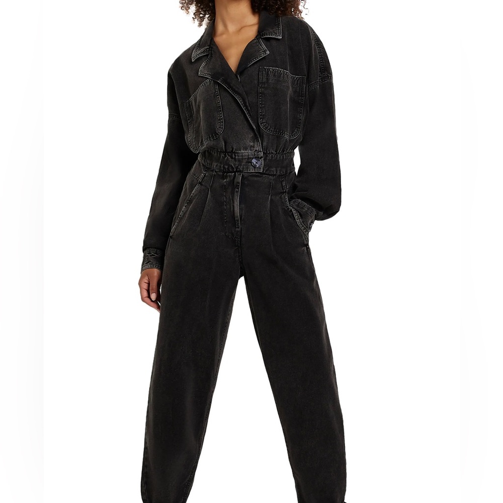 River Island Black Denim Jumpsuit - Picture 8 of 8